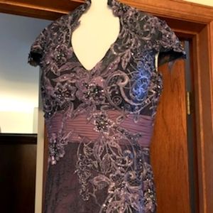 Jovani Purple Floor Length Formal Dress